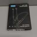 Air Tube Bluetooth Headphones with LED Battery Display,EMF Free Neckband Wireless Earbuds with 25H Playtime,HD Bass Airtube Headphone Emf Free with Mic And Controls,Airtube Earbuds For Sleep,Work,Gym