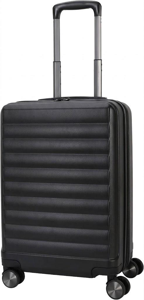 TRIPS EON 20-Inch Carry-On Lightweight Durable Hardside 8-Wheel Spinner Cabin Size Luggage, Black