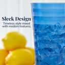 US Acrylic Splash [Set of 16] 18 ounce Plastic Stackable Water Tumblers in Jewel Tone Colors Value Set of Drinking Cups, Reusable, BPA-free, Made in the USA, Top-rack Dishwasher Safe