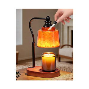 3-in-1 Candle Warmer Lamp with Timer Dimmable, Himalayan Salt Lamp & Passive Diffuser, Gifts for Women, House Warming Gifts New Home Decor, Wax Melt Warmer for Jar Candles (Black)