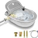Automatic Water Dispenser for Dogs,3L Automatic Horse Waterer Bowl with Float Valve,304 Stainless Steel auto self Filling Dog Water Bowl Dispenser Outdoor Livestock Water Bowl Kit for Chicken