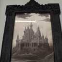 SIKOO Gothic Picture Frame 5x7 Ornate Victorian Black Vintage Picture Frames with Arch Design Tabletop and Wall Mount Display Gothic Victorian Decor