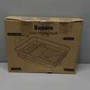 Kitsure Dish Drying Rack for Kitchen Counter, Stainless Steel Sink Organization and Storage Essentials with Cutlery Holder, Home and Appartment Decor, 12''W x 15.5''L, Red