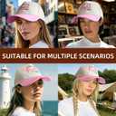 Breast Cancer Awareness Gifts for Women, Cotton Chemo Headwear Embroidered Trucker Hat Accessories (Pink)