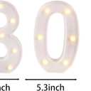 30th Birthday Decorations for Her Him,30th Birthday Centerpieces Table Decorations for Women Men,Light Up Numbers 30 Sign for Party Backdrop Wall Decor for 30 Wedding Anniversary Decoration