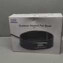 Heated Water Bowl for Dog & Cat, Outdoor Heated Pet Bowl with Anti Chew Cord, Large Heated Dog Bowl Provides Drinkable Water in Winter for Dogs Cats Chickens Birds,0.98 Gallon/125 OZ,35 Watts