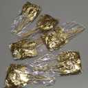 30 Pack Gold Firework Cake Toppers for Cupcakes and Desserts Sparkly Tinsel Cocktail Sticks for Celebration Anniversary Party Dcor