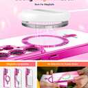 Meifigno Case Designed for Samsung Galaxy S25 Ultra 6.9 inch, [Compatible with MagSafe] [2X HD Screen Protectors] [Glitter Card & Wrist Strap] Full Lens Protection Case for Galaxy S25 Ultra, Hot Pink