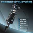 Front Struts Assembly Compatible with 2010-2017 Chevy Equinox GMC Terrain Coil Spring Shocks Absorbers 272527 272526