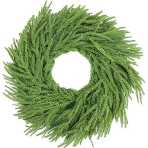 Edeesky 26Inch Christmas Wreaths for Front Door - Xmas Real Touch Pine Wreath - Thanksgiving Large Lifelike Lush Artificial Green Wreaths for Walls Windows Porches Farmhouse Indoor Outdoor Home Decor