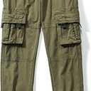 Kids Cargo Pants with Pockets Boys Casual Trousers Jogging Pants Spring and Summer
 (9-10 Years, Grey Green)