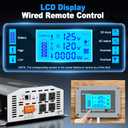 1500W Pure Sine Wave Inverter 12V DC to 110V/120V AC Converter, 3000W Peak, LCD Remote Control, 4 AC Outlets, USB & Type-C for RV, Truck, Camping, Off-Grid Solar, Emergency Power
