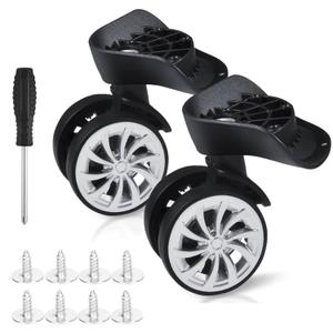 Luggage Wheels Replacement, 360 Universal Suitcase Wheels Replacement Swivel Luggage Travel Suitcase Left and Right Caster Bearings Repair Set