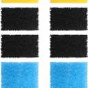 AquaMiracle Aquarium Filter Replacement Sponge, Fish Tank Filter Replacement Parts, Including 2 x Coarse Sponge, 2 x Fine Sponge & 4 x Carbonized Sponge, for 40-150 Gallon (for Model: HCF-314F)