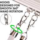 Jos & Haz Curtain Pull Wand Clear Acrylic 36" (2 Pack) – Pull Rod Wand for Grommet Panels, Vertical Blinds, Shower Drapes – Invisible Curtain Opener Stick for Opening & Closing Curtains