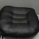 YOUFI Leather Seat Cushion Extra-Thick Booster for Office Chair to Rise Height - Full Filling for Support - with Breathable Cover, Handle and Buckle - Relieves Back Pain  18"x16"x6" (Black)