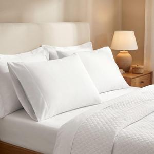 BIOWEAVES 100% Organic Cotton Sheets, 500 Thread Count 4-Piece GOTS Certified Bed Sheet Set Fits Mattress Upto 17" Deep Pocket, Soft & Silky Sateen Weave (Queen, White)