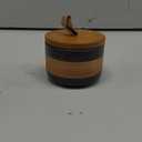 Small Ceramic Jar with Lid, Coffee Container Kitchen Food Storage Jars for Spice Sugar Tea Bag Matcha Container Airtight, Stacairtightkable Decorative Jars for Countertop, Black & 5oz
