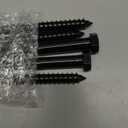 MewuDecor 3/8" x 5" Hex Head Lag Screws Bolts, External Hex Drive, Stainless Steel 304, Black Oxide, Hexagon Head Wood Screws, Partial Thread, 5 PCS