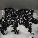 Kivary Gothic Black Satin Lace V Neck A Line Long Prom Corset Wedding Dresses.M