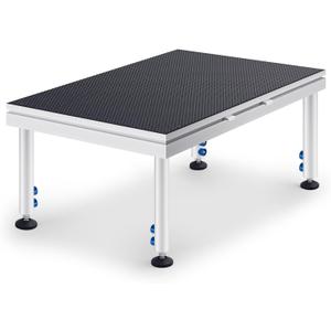 Tandefio Portable Stage with Height Adjustable Riser (24" -40") Platform Modular System Stage Easy to Carry Assemble for Performances at School Auditoriums Concerts Restaurants Bars (1 Pcs,4 x 2 ft)