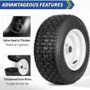 GICOOL 16x6.50-8 Riding Lawn Mower Rubber Tire and Wheel, 2 Pcs Replacement 16x6.5-8nhs Garden Tractor Lawnmower Tyre, Bearing Bore 3/4" & 5/8", 3"-4.5" Centered Hub
