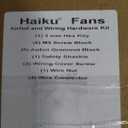 Haiku fans Airfoil And Wiring Hardware kit