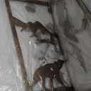 TOCHIC Farmhouse Pendant Light, Bronze Industrial Kitchen Island Lighting Black Forest Rustic Ceiling Light Fixture Vintage Metal Bear Deer Animals Light for Dining Room, Hallway, Entryway, 12.5" W