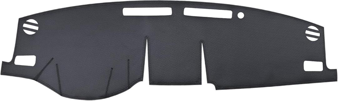 Dashboard Cover for Toyota RAV4 20192025  Custom Fit Carbon Fiber Leather Dash Mat Sun Shade Protector (Black)