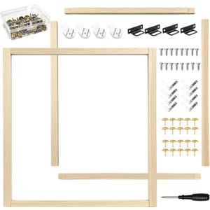 2 Set 24x24 in Canvas Stretcher Bars for Painting Embroidery Needlepoint, 2Pack 24x24In