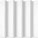 6 PCS Acoustic Panels, Large Soundproof Wall Panels, Professional Fiberglass Sound Absorbing Panels, 23.6x11.8 Inches Sound Proof Foam Panels for Walls, Studio Home Offices (White)