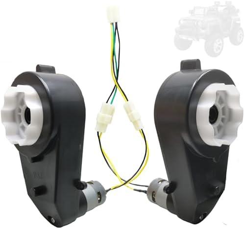 2 Pcs RS550 12000RPM Gearbox with 12V DC Motor for Ride On Car Powered Wheels Motor Promotion High Speed Drive Engine Electric Motorcycles Replacement Parts (2PCS 550 12V 12000rpm)