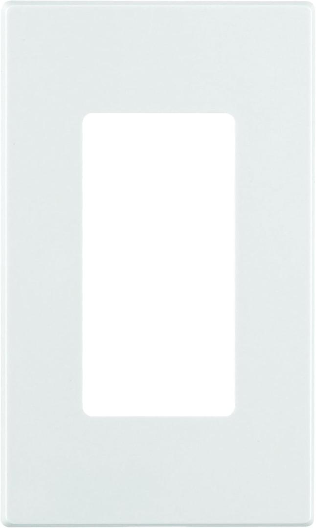 Leviton 1-Gang Decora Plus Screwless Wall Plate, White, 80301-SW