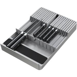 NIUXX Knife Drawer Organizer, Large Capacity In-Drawer Knife Block Set Holds 20 Knives and 1 Sharpening Steel (Not Included), Suitable for Knife Organizer for Kitchen Drawer