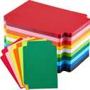 100 Pcs Trading Card Dividers Plastic Card Dividers, Multicolor Frosted Separator with Tabs Standard Vertical Compatible with MTG Games Sports TCG, 2.7 x 3.8 Inches