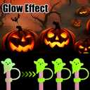 6pcs Halloween Ghost Straw Toppers for Stanley Cups, 0.4in Silicone Luminous Cute Fall Straw Covers Cap for Stanley 20/30/40oz Tumblers, Fun Halloween Cup Decorations and Party Gifts (3 Colors)