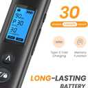 AVCOO 30 Modes TENS EMS Unit Compact Muscle Stimulator for Pain Relief of Back, Shoulder, Neck, Rechargeable & Portable Dual Channel EMS Muscle Stimulator with 30 Intensity Levels, 12 Electrode Pads