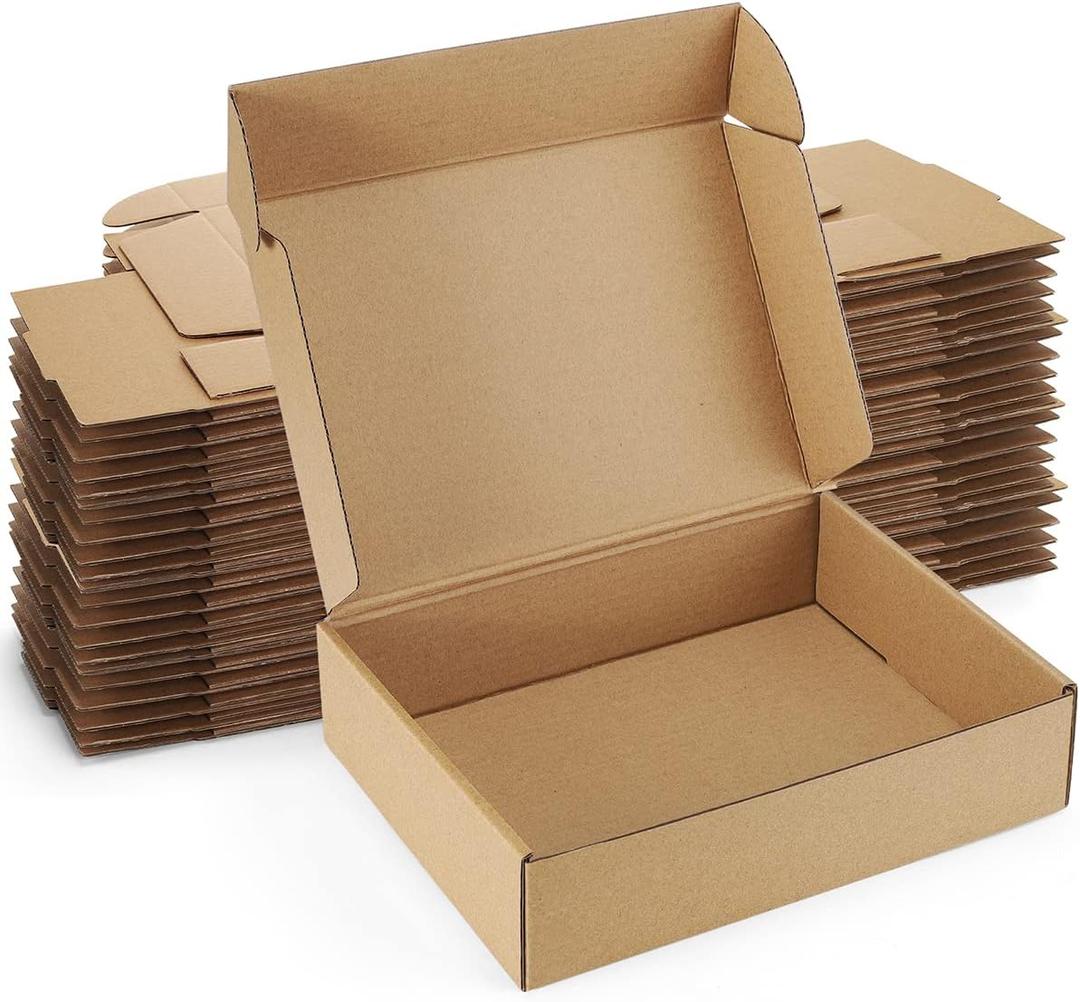 Shipping Boxes 9x6x2 inches Brown Small Mailing Boxes 25 Pack Cardboard Corrugated Box Mailers