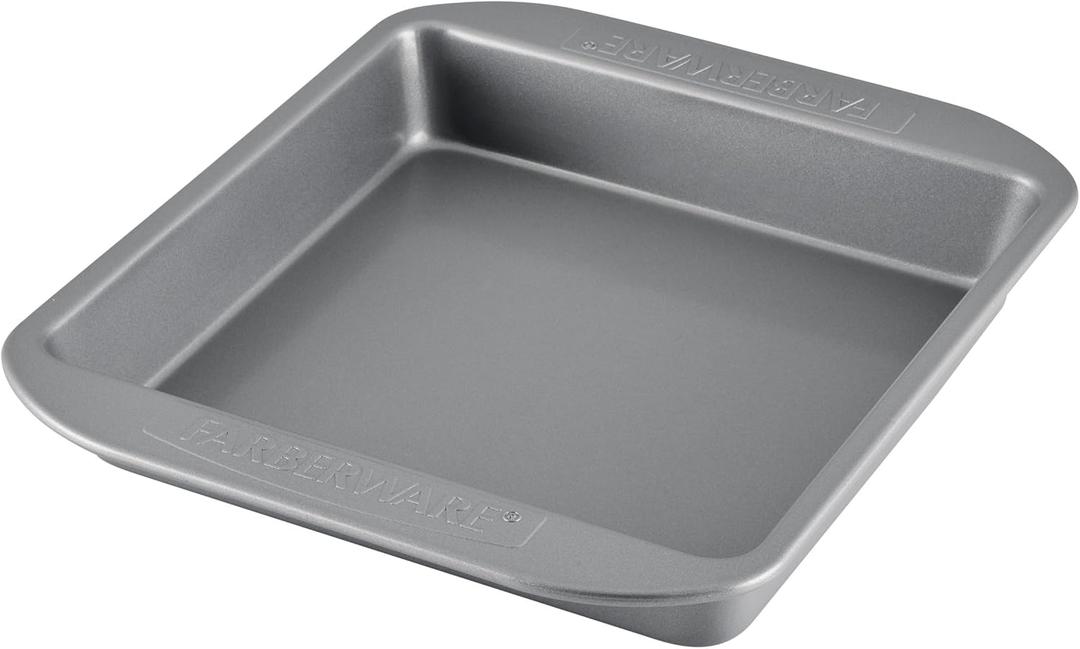 Farberware Nonstick Bakeware 9-Inch Square Cake Pan, Gray