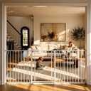 Clear Acrylic Extra Wide Baby Gate and Dog Gate, 67-75 in Wide