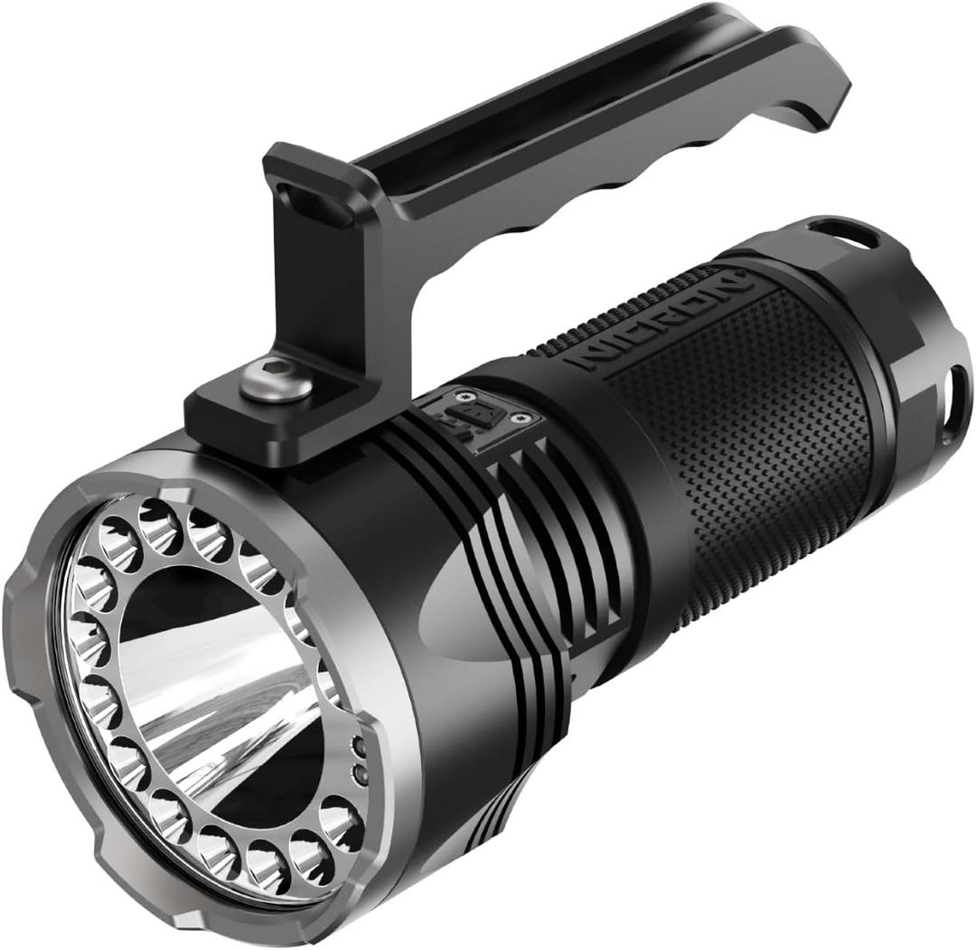NICRON B400 Rechargeable Flashlights 16000 High Lumens, 3280ft Long Range, Super Bright LED Flashlight Type C Charged, 6 Modes Long Lasting 210 Hours, IPX8 Waterproof for Emergencies, Camping