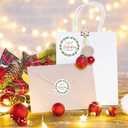 Holiday Stickers 3 Inch 2 Inch Large, Round Xmas Christmas Holiday Sticker for Envelopes Seals Cards Crafts Label Gifts Presents Bag Wrapping Party Favors (day126)