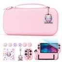InnoAura Switch 2 Case Bundle for NS Switch 2 (2025), with Carrying Case, Protective Cover, Thumb Grips, Screen Protector