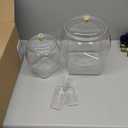 2 Pack Airtight Dog Food Storage Container, 12lb/10L & 4.5lb/3.4L Dog Treat Container, BPA FREE Acrylic Canister with Scoops, Clamp, Labels, for Cat Dog Kibble Treats Storage, Keep Fresh