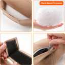 1P Car Neck Pillow for headrests,Support Drive Seats Head Cushion Pillows,Skin-Friendly Suede Fabric,Plant-Based Polyester,11.8x6inch Drive Vehicle Cushion Seats(Black Color)