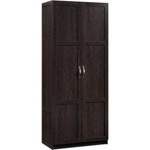 Sauder Storage Cabinet/ Pantry cabinets, 29.61 " x D: 16.02 " x H: 71.50", Cinnamon Cherry finish