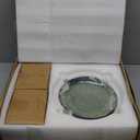 vancasso Starry Dinnerware Set for 4, Handmade Reactive Glaze Stoneware 12 Pieces Plates and Bowls Sets, Dishwasher and Microwave Safe Dish Set, Green