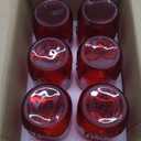 Amzcku 32oz Red Mason Jars with Lids, 6 Pack Wide Mouth Quart Canning Jar, Safe For Storage, Canning, Pickling, Preserving, Fermenting, DIY Crafts & Decor