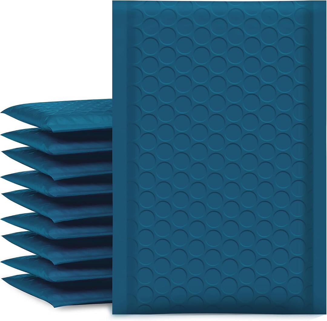 UCGOU Bubble Mailers 4x8 Inch Navy Blue 100 Pack Poly Padded Envelopes Small Business Mailing Packages Opaque Self Seal Boutique Shipping Bags Bubble Mailer