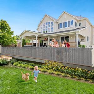 Reinforced 200 Inch Extra Long Baby Gate For Large Opening to Prevent Crawling Under, 16 ft Retractable Dog Gate for Doorway Extra Wide, Outdoor/Indoor Retractable Baby Fence to Separate Playroom,Gray, Size: 37" Tall x 200" Wide（ With Reinforced Bar ）